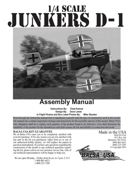 Junkers D-1 Digital Manual