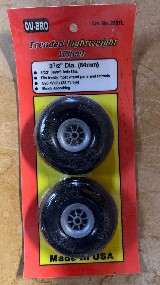 2 1/2 Dia. Treaded lightweight Wheel