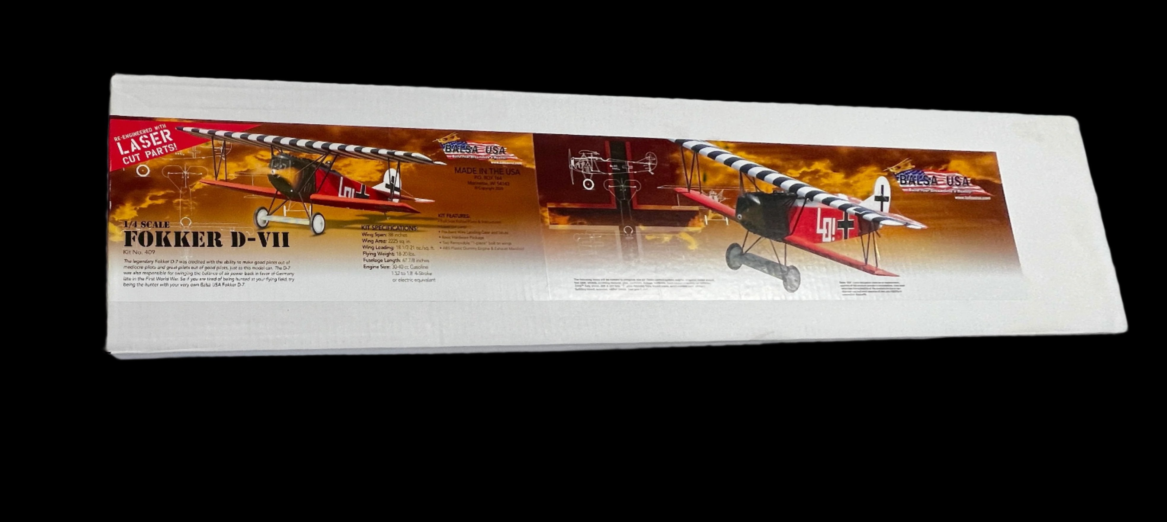 1/4 Scale Fokker D-Vll Kit Package, (1) 1/4 Du-Bro Vintage Wheels