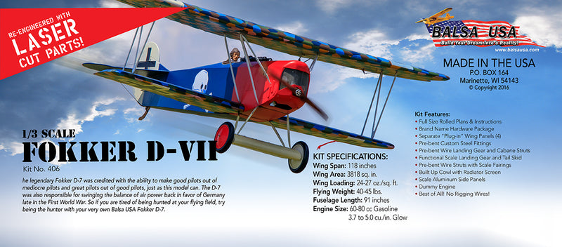Load image into Gallery viewer, 1/3 Scale Fokker D-7

