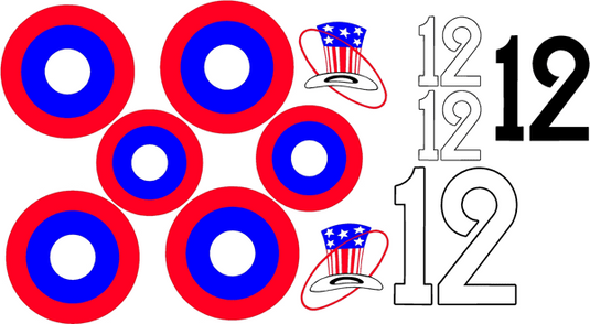 1/6 Scale Nieuport 28 Vinyl Decal Set
