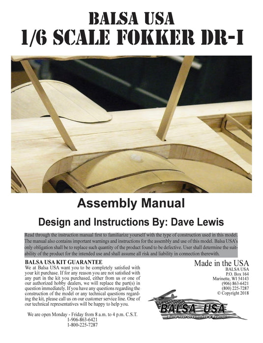 1/6 Scale Dr-1 Triplane Digital Manual