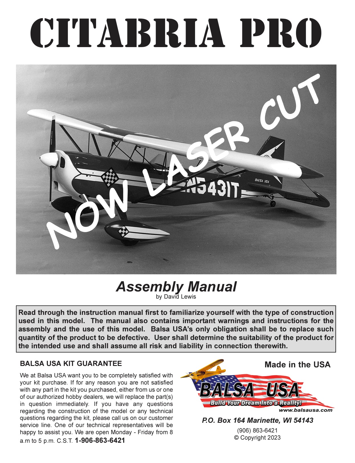 Citabria Pro Digital Manual Balsa USA