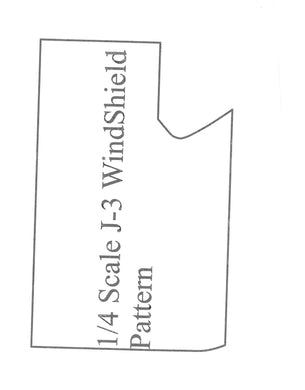 1/4 Scale J-3 Windshield Pattern