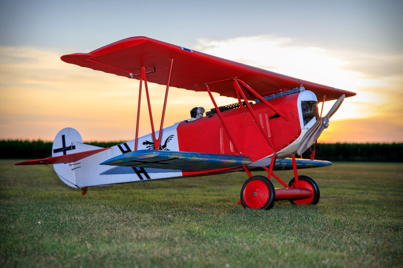 Load image into Gallery viewer, 1/3 Scale Fokker D-Vll Kit Package w/   (1) set of 1/3 Wheels,  (2) 1/3 Spandau guns,   (1) set of 1/3 D-7 crosses,   (1)  1/3 mercedes D111 dummy engine
