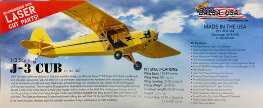 1/3 Scale J-3 Piper Cub Now Laser Cut