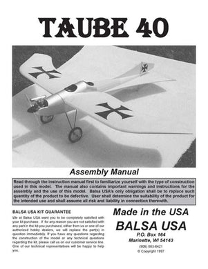 Taube 40 Instruction Manual