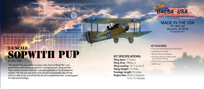 Load image into Gallery viewer, 1/4 Scale Sopwith Pup

