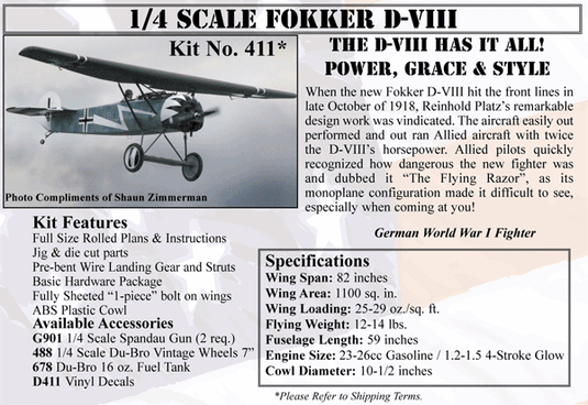 1/4 Scale Fokker D8