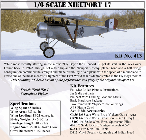 Load image into Gallery viewer, 1/6 Scale Nieuport 17

