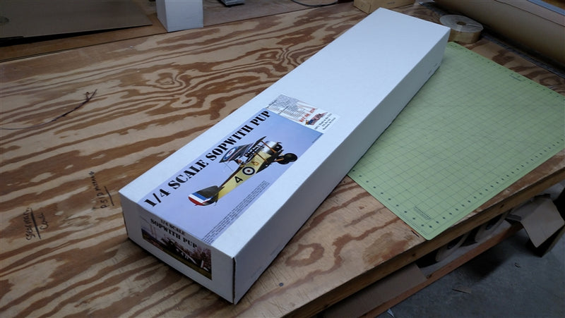 Load image into Gallery viewer, 1/4 Sopwith Pup Kit Package,   (1)  set 1/4 Du-Bro Vintage Wheels,  (1)  1/4 Vickers Gun Kit, (1) set Decals, (1)  1/4 Aluminum Cowl,  (1)  1/4 fiberglass Rotary Engine
