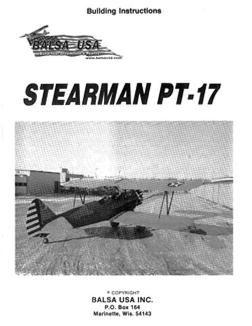 1/3 Scale Stearman Plans and Instruction Manual