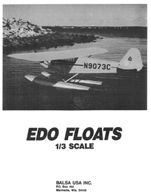 Edo 463 1/3 Scale Edo Floats Plans and Instruction Manual – Balsa USA