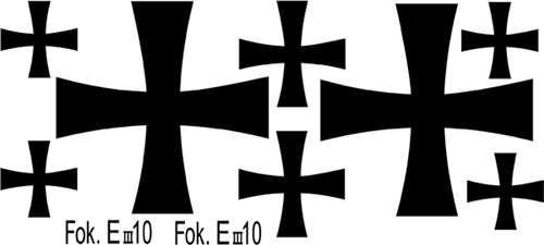 Eindecker 40 Maltese Crosses Vinyl Decal Set