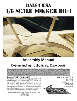 1/6 Scale Dr-1 Triplane Digital Manual