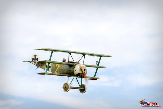 Yellow Triplane 1/4 Scale Fokker DR-1 Triplane – Balsa USA
